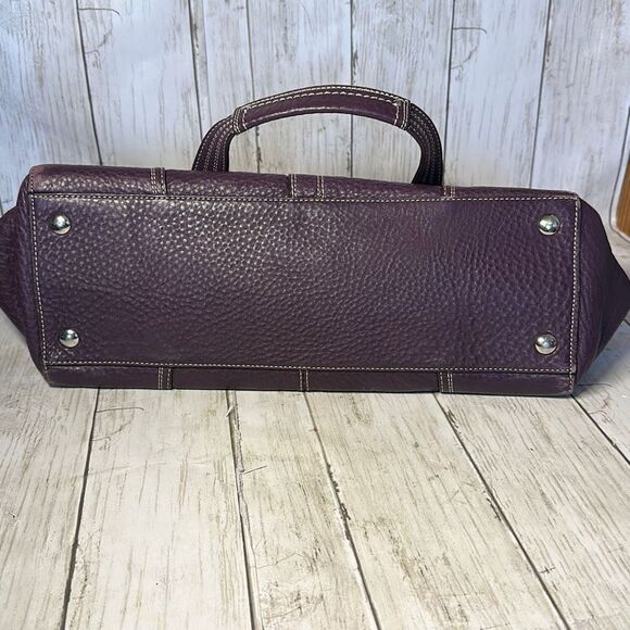 Coach Hamilton Purple Pebbled Leather Shoulder Tote Bag Handbag No. G0973-F13960 - Picture 8 of 15